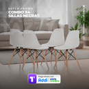 COMBO X4 SILLAS DE MADERA BLANCA
